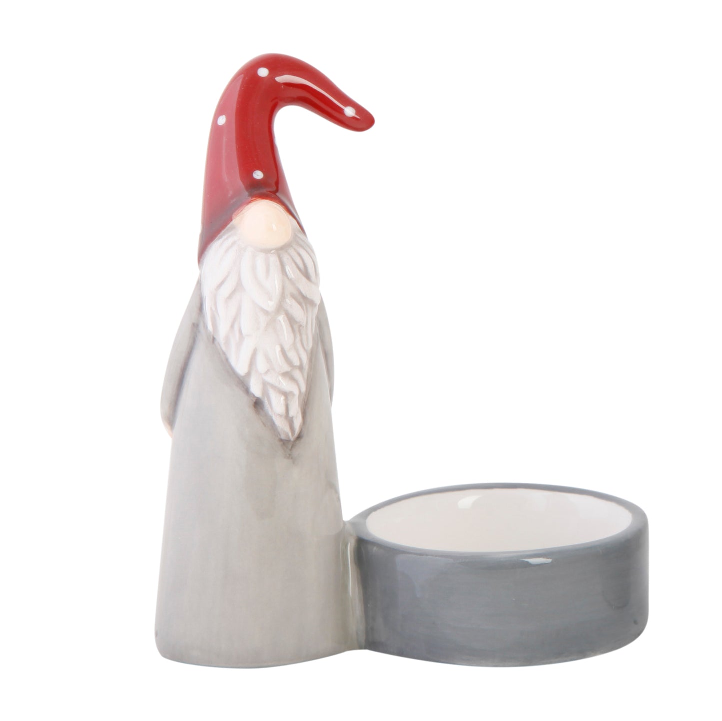 Tomte med ljusstake 11cm