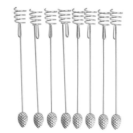 Ljushållare till julgransljus silver 8-pack