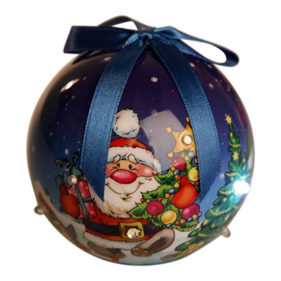 Julkula med blinkande LED-Lampa mitt på Rudolfs nos!