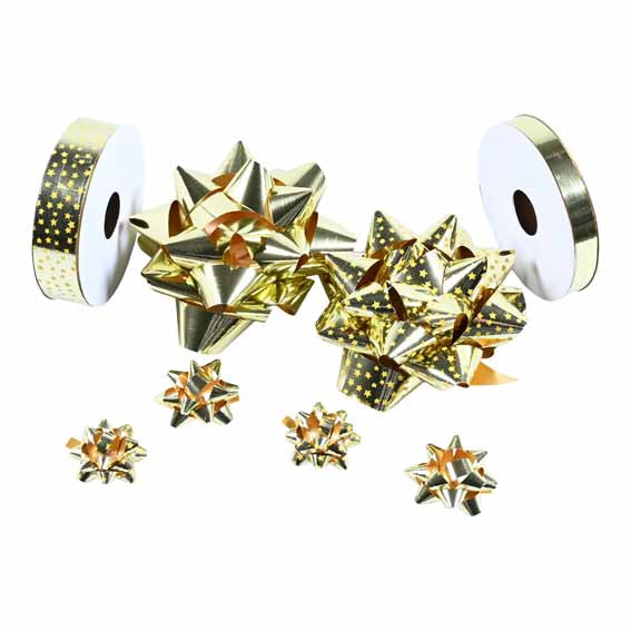 Inslagningskit Rosetter o band guldmetallic
