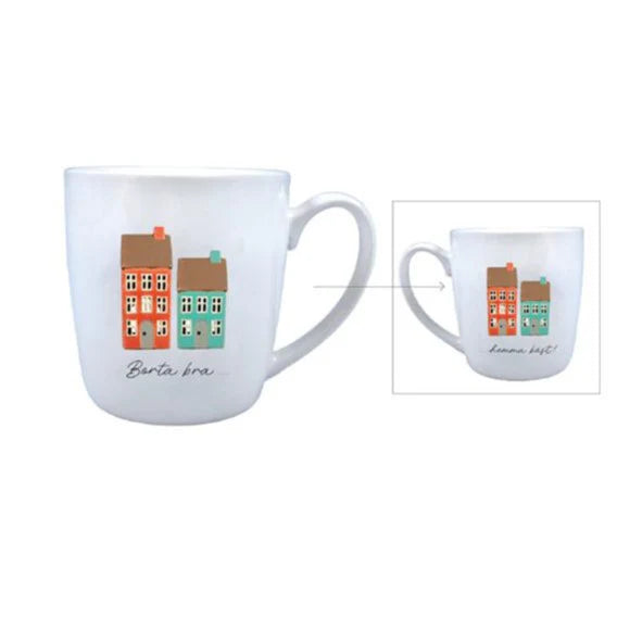 Mugg Borta bra Hemma bäst H 9cm