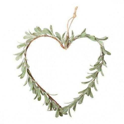 Krans Hjärta med gröna blad 30cm - The Christmas Store - Sverige