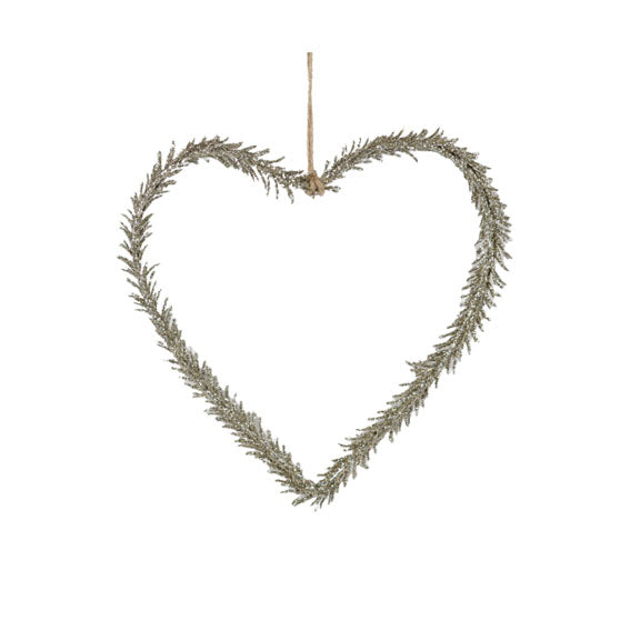 Krans - Guldhjärta - 25cm