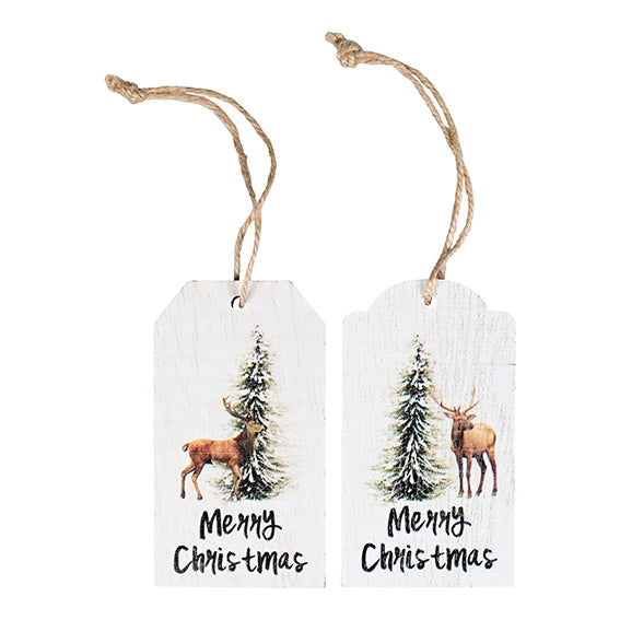 Julklappstaggar i trä 4-pack