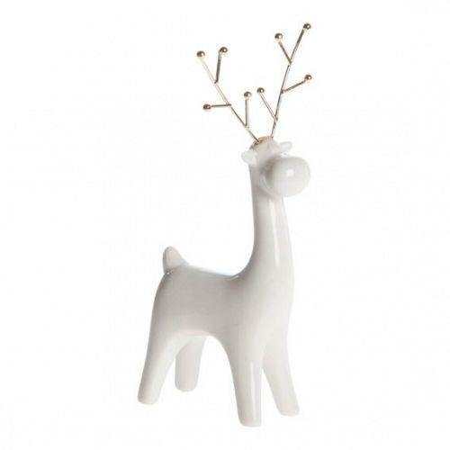 Hjort vit porslin 17cm - The Christmas Store - Sverige