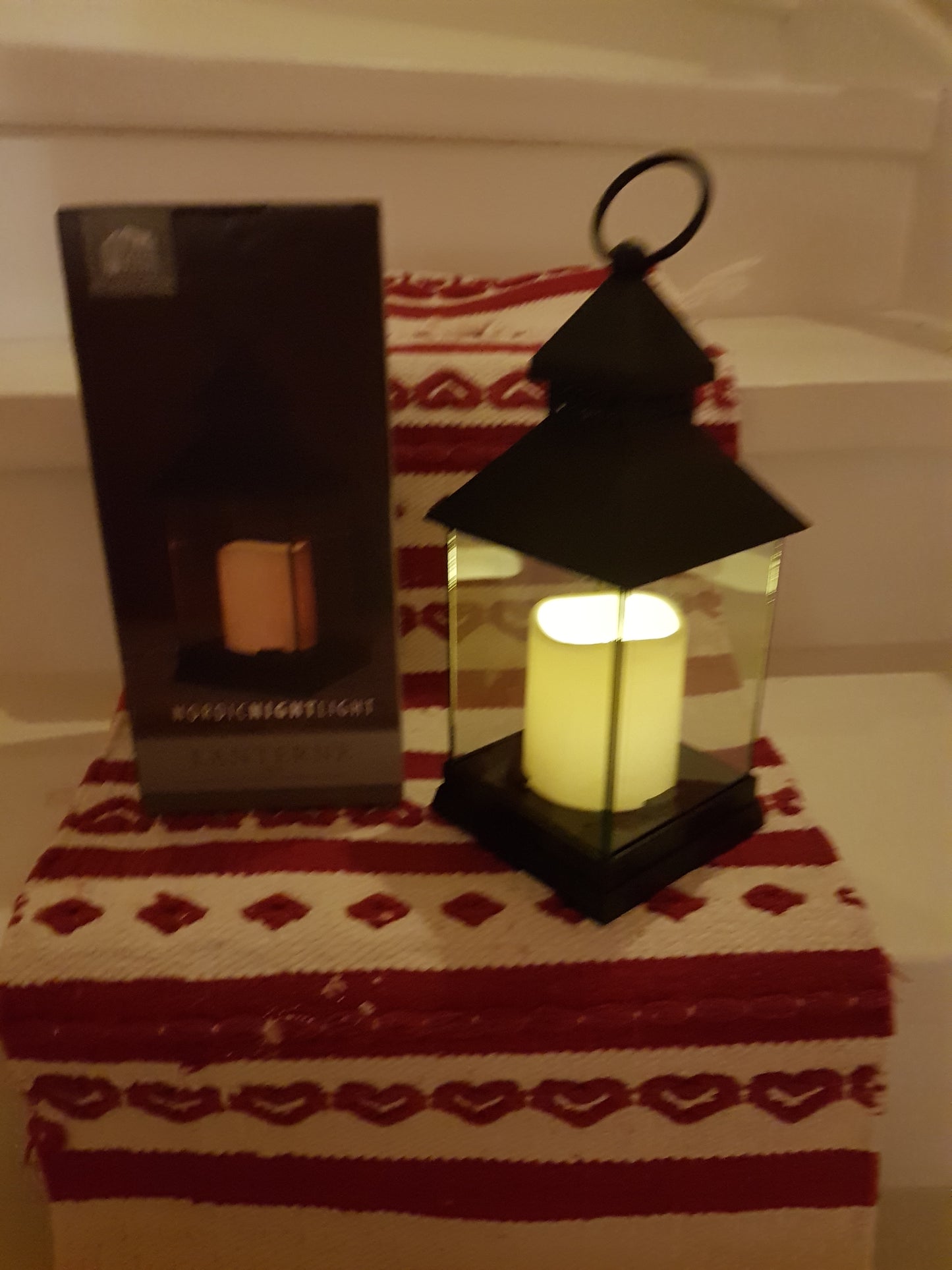Ljuslykta - Lanterna med LED H 23cm