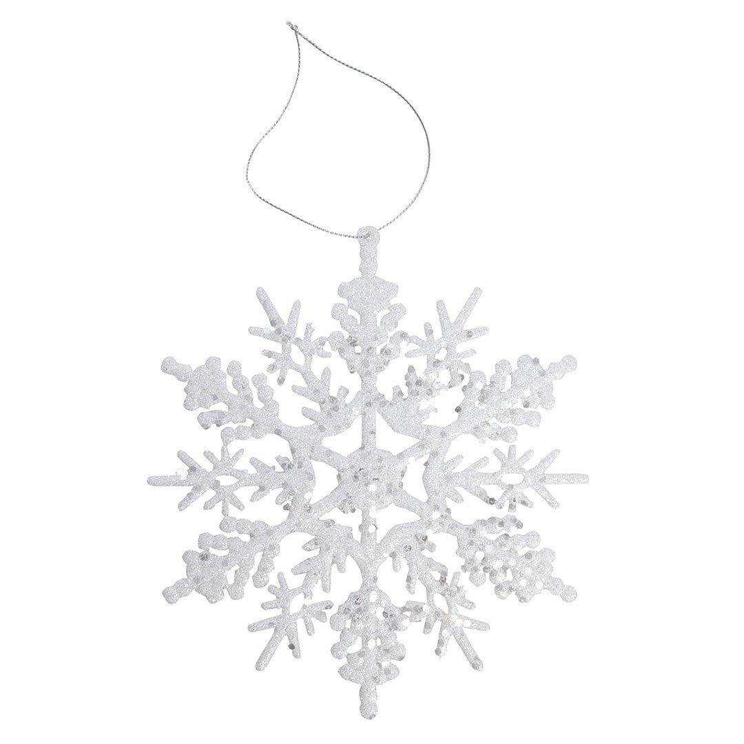 Snöflinga Glitter vit/silver 17cm - The Christmas Store - Sverige