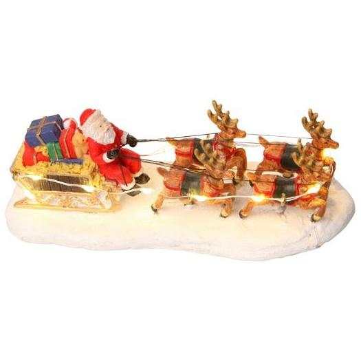 Tomte med renar, LED-ljus - The Christmas Store - Sverige