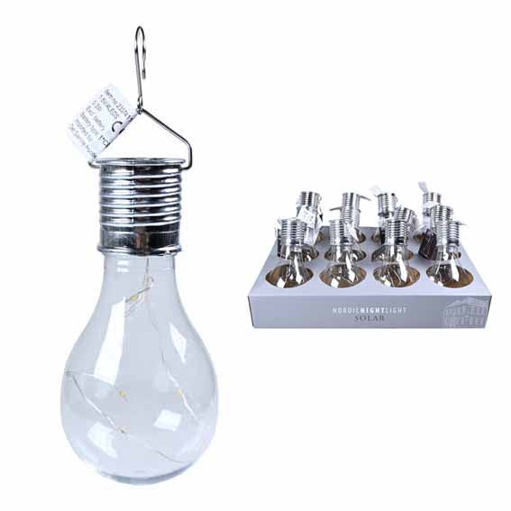 Glödlampa hängande, Solar H 17cm
