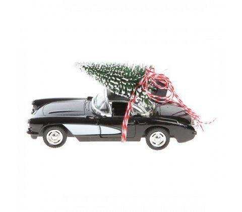 Bil - Granr på Taket - Svart - 12,5cm - The Christmas Store - Sverige