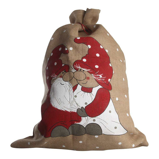 Julklappssäck i juteväv - The Christmas Store - Sverige