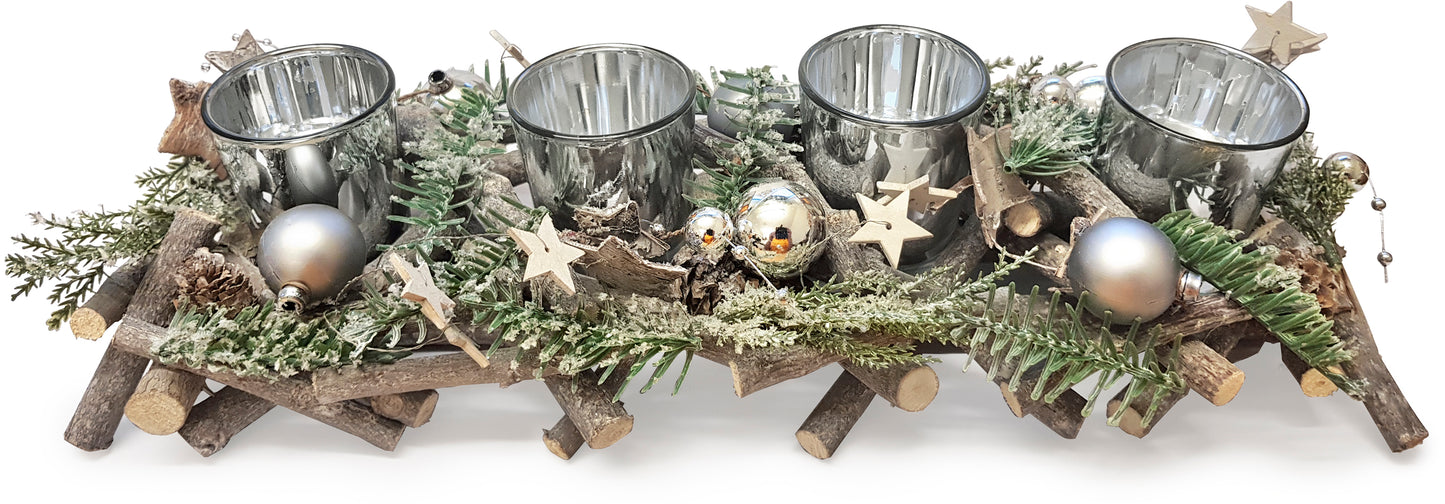Adventsljusstake Natur 40cm