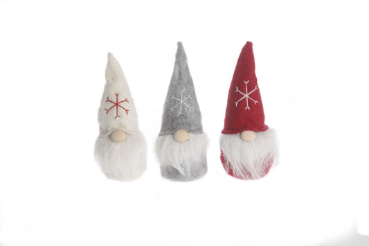 Nisse filt med snöstjärna 3ass 15cm - The Christmas Store - Sverige