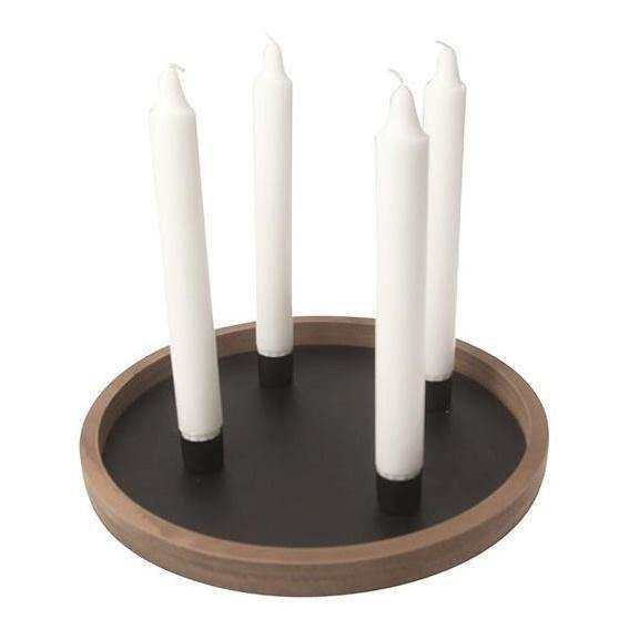 Adventsljusstake 26cm rund med magnetplatta - The Christmas Store - Sverige