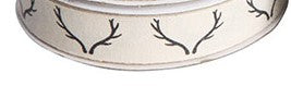 Julklappsband vit/svart 5M