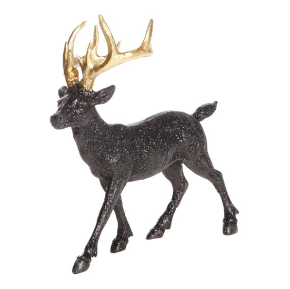 Hjort svart med guldhorn