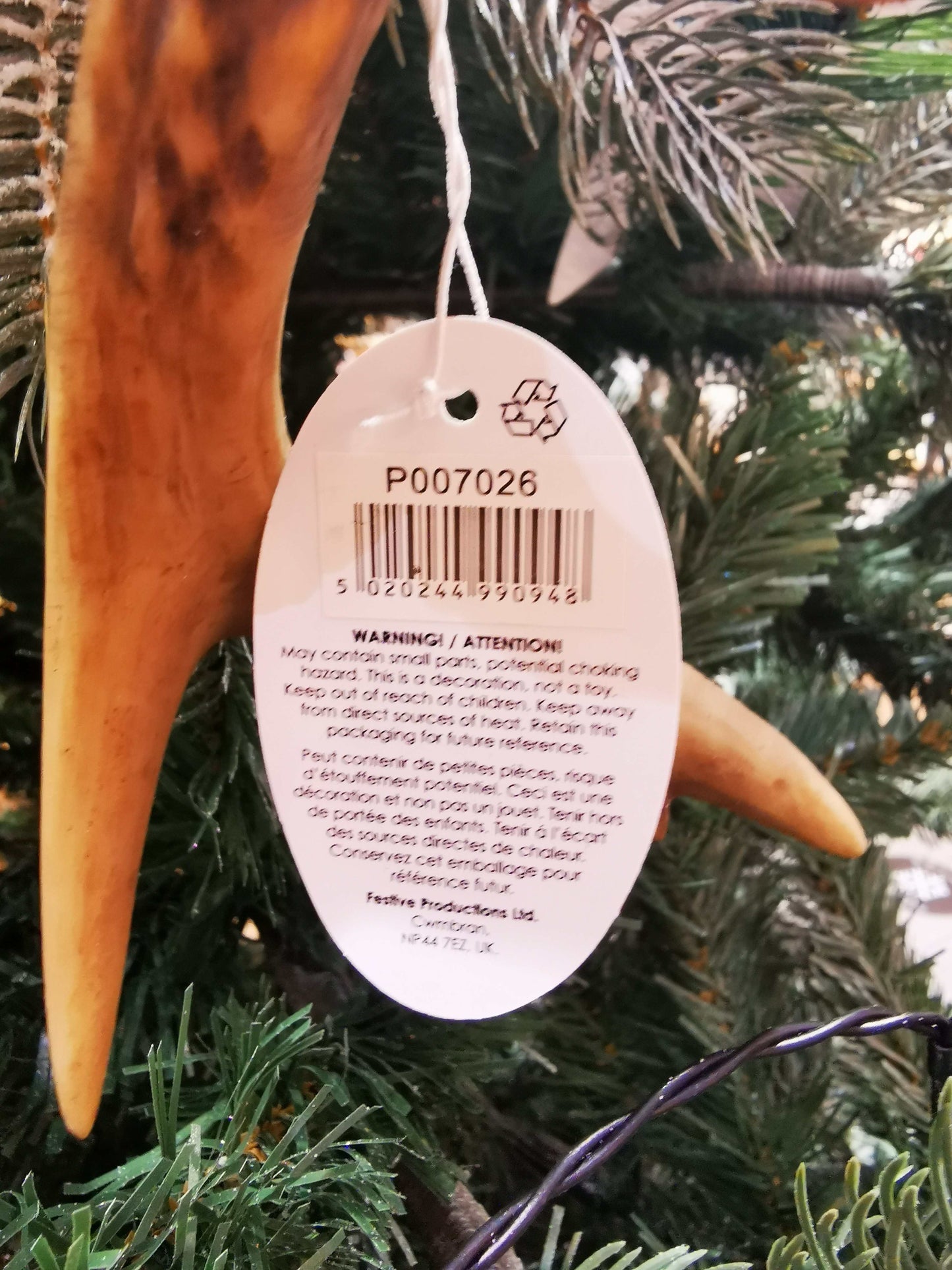 Renhorn - Naturtroget 12cm - The Christmas Store - Sverige