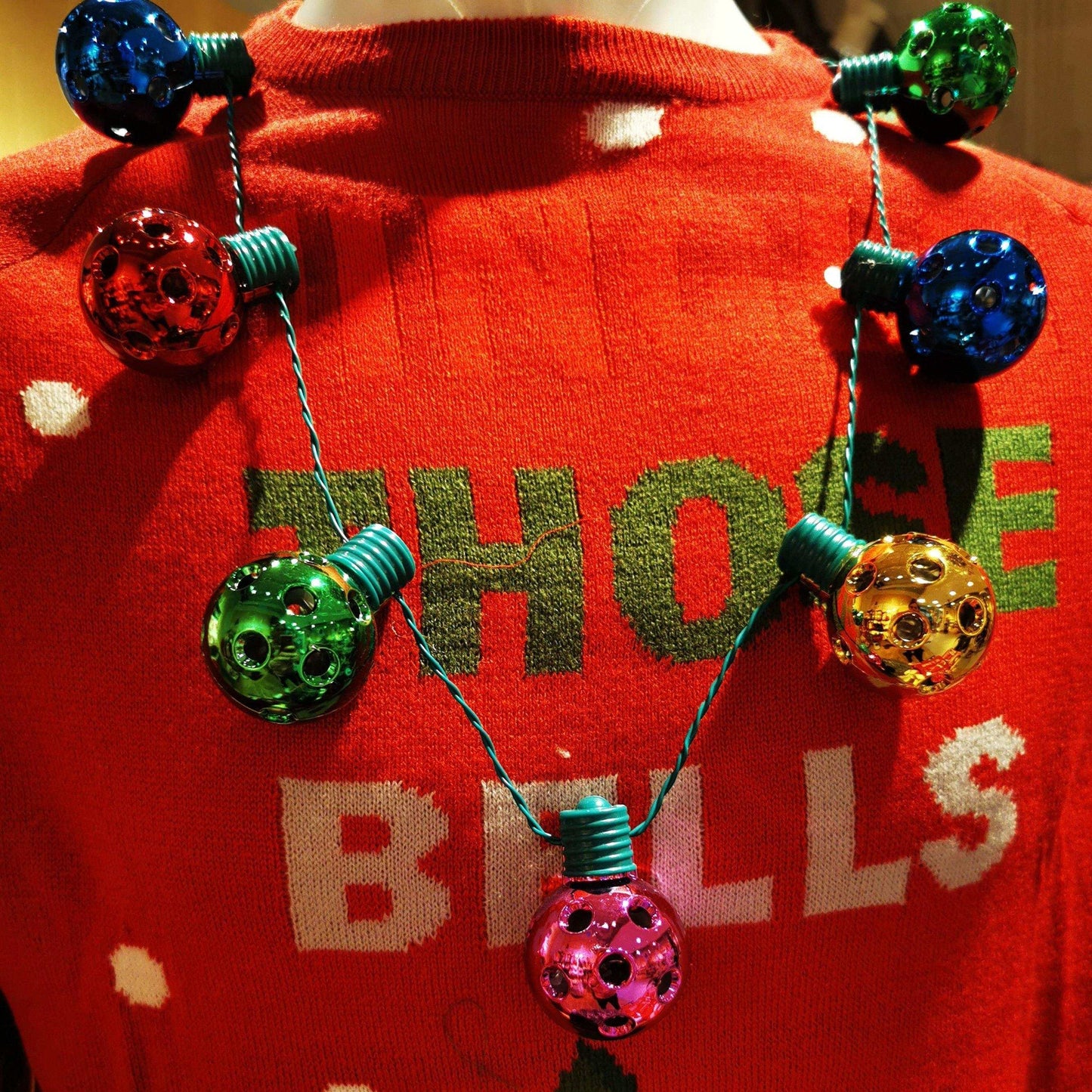 Halsband med färgade lampor - The Christmas Store - Sverige
