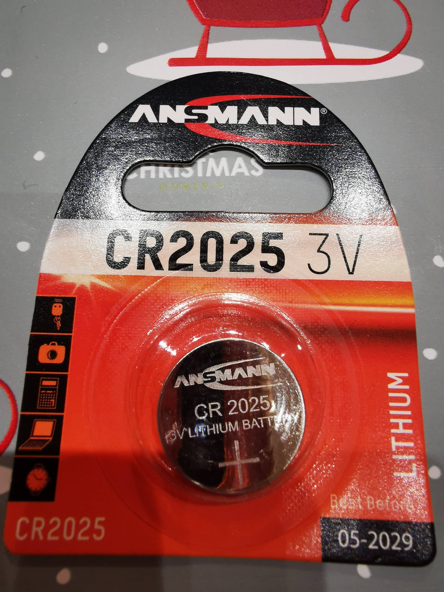 Knappbatteri CR2025 - Lithium 3V