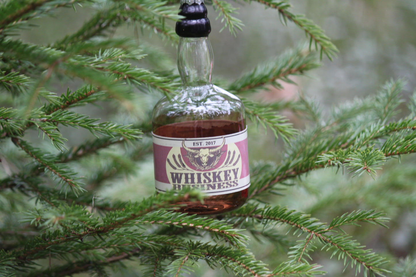 Julkula i glas -Whiskeyflaska