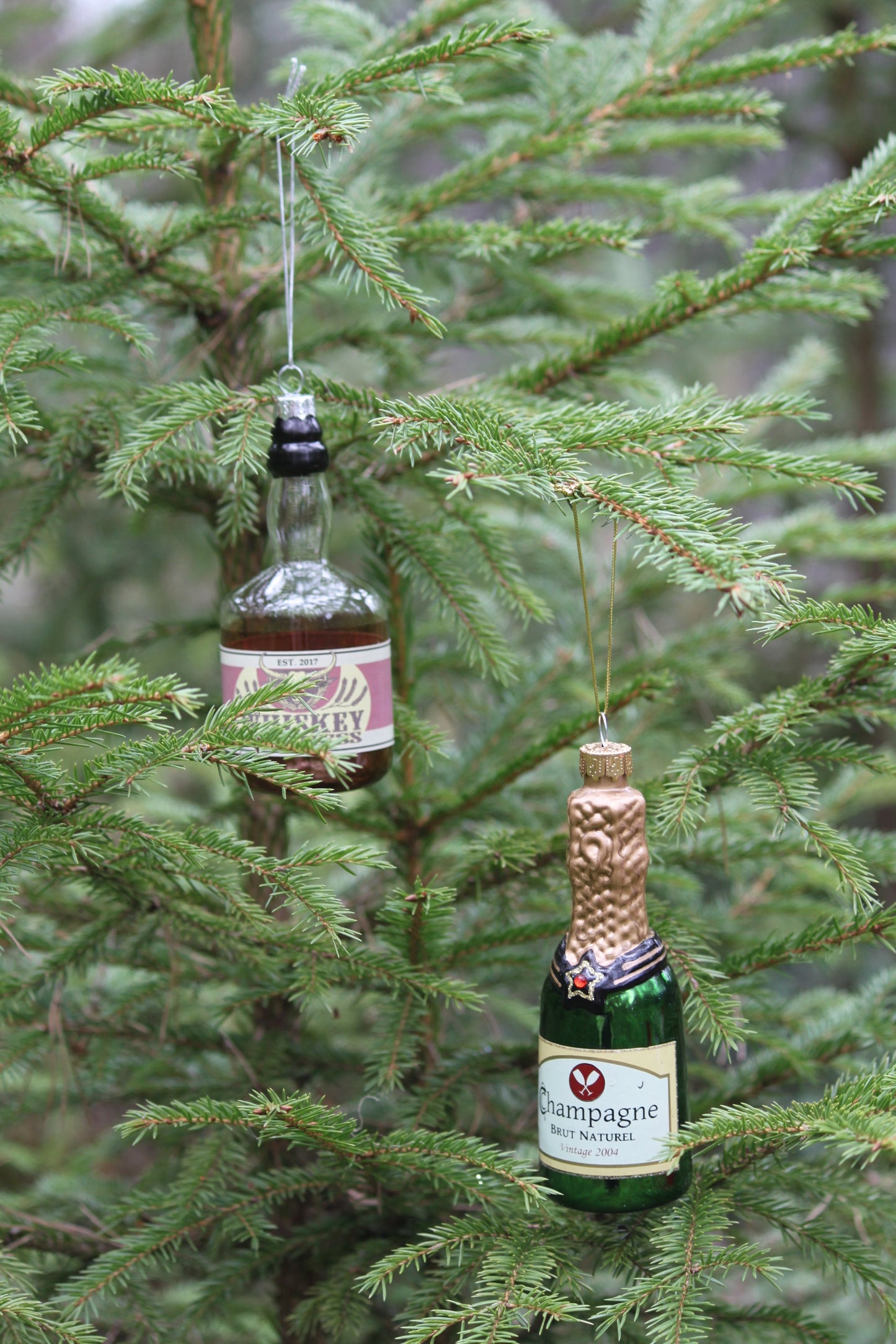Julkula i glas -Whiskeyflaska