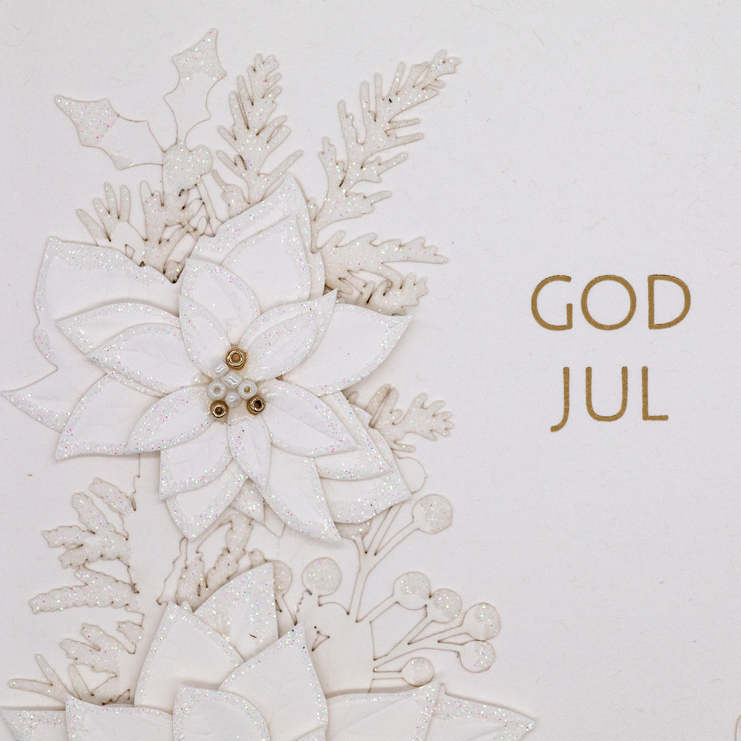 3D Julkort - Vinterblommor