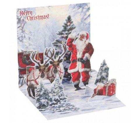 3D Pop-Up Kort - Tomtens Julafton - Mini Julkort - The Christmas Store - Sverige