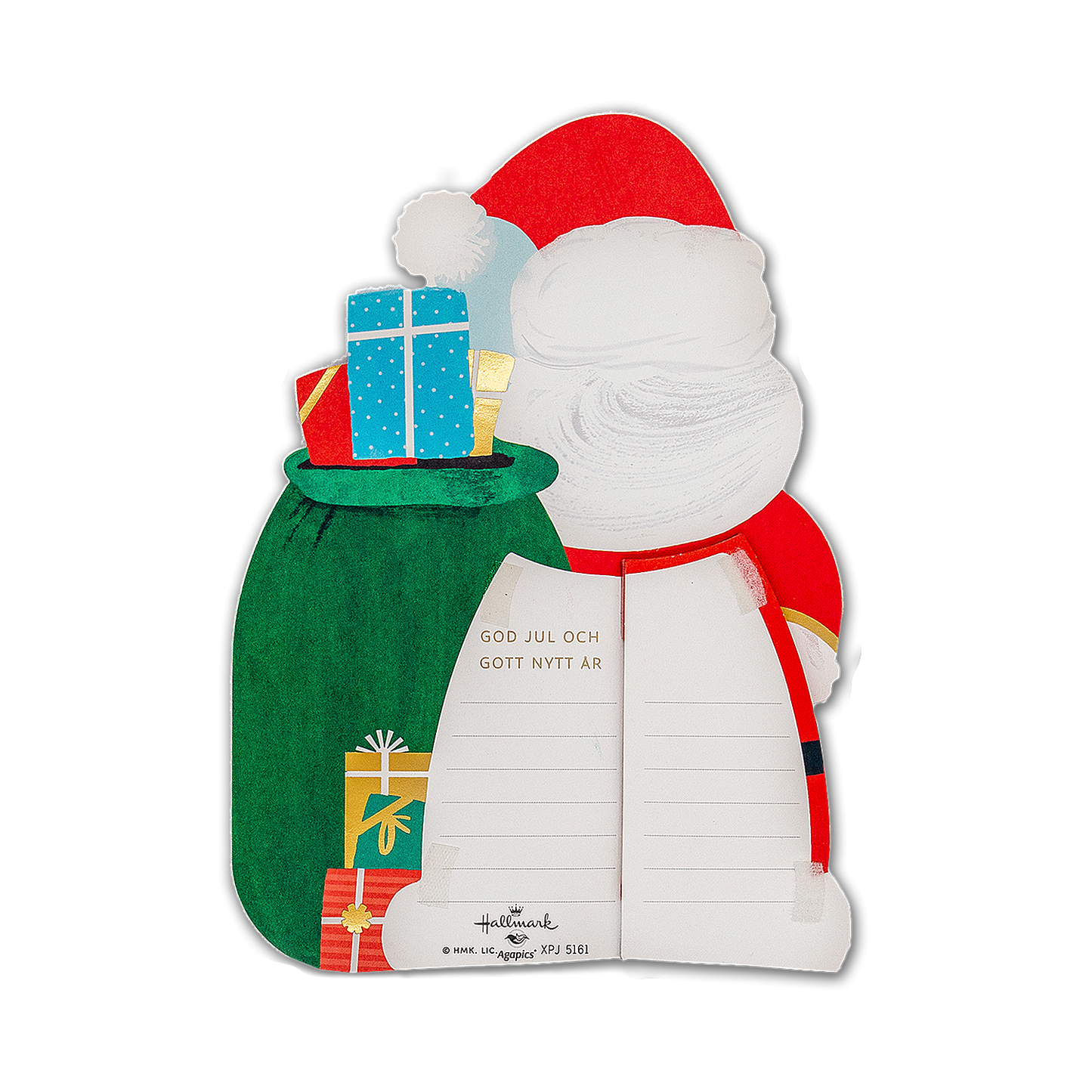 Julkort Tomte Pompom Pop-up 21cm