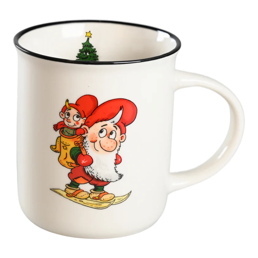 Julmugg Julius på skidor
