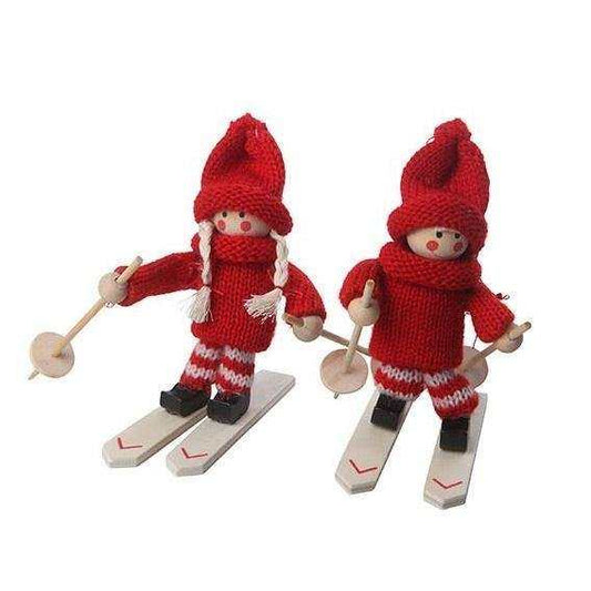 Nissar på skidor 13 cm 2ass - The Christmas Store - Sverige