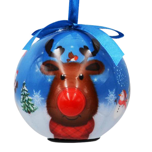Julkula med LED - Rudolf med Blinkande nos