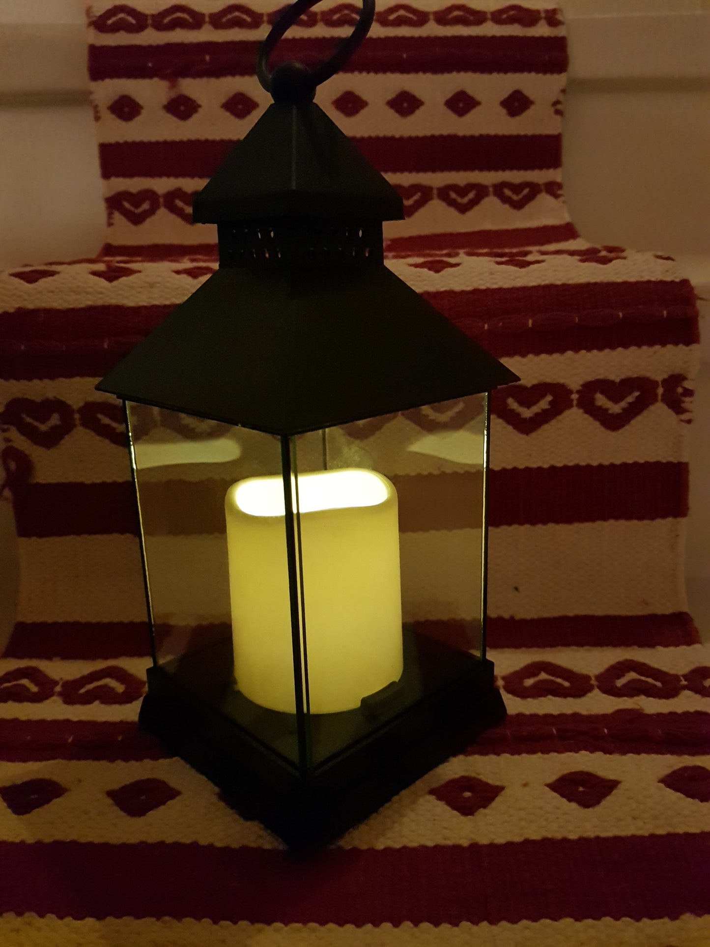 Ljuslykta - Lanterna med LED H 23cm