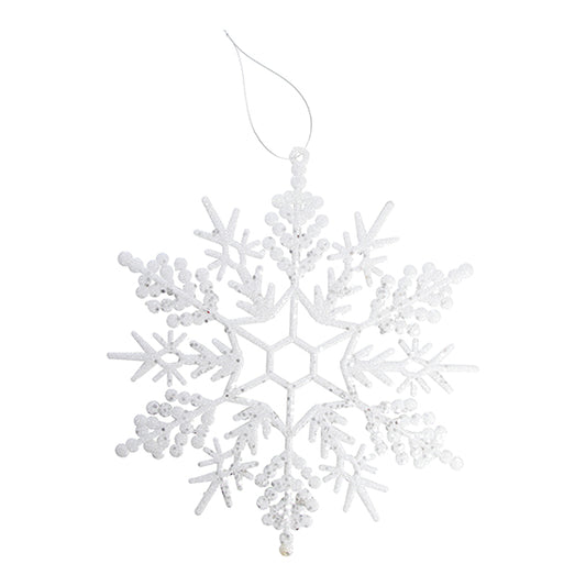Snöflinga Glitter vit/silver 29 cm