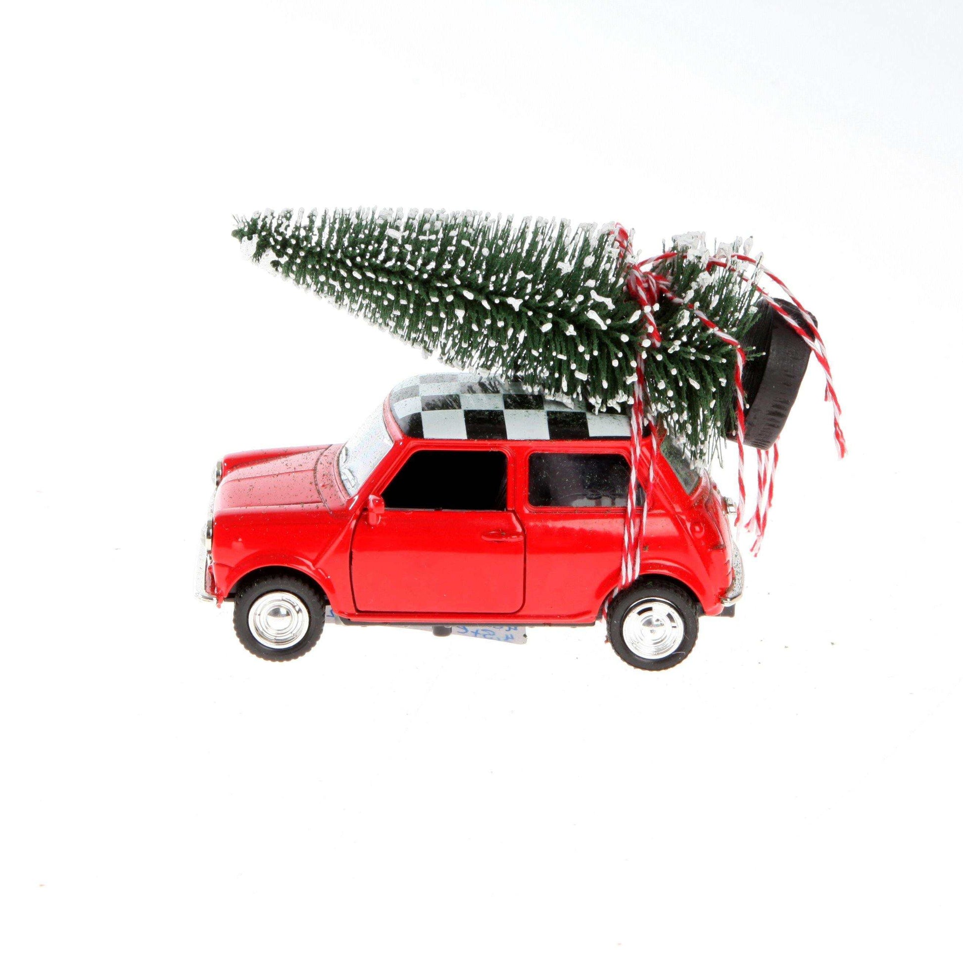 Bil - Gran på Taket - 8cm - The Christmas Store - Sverige