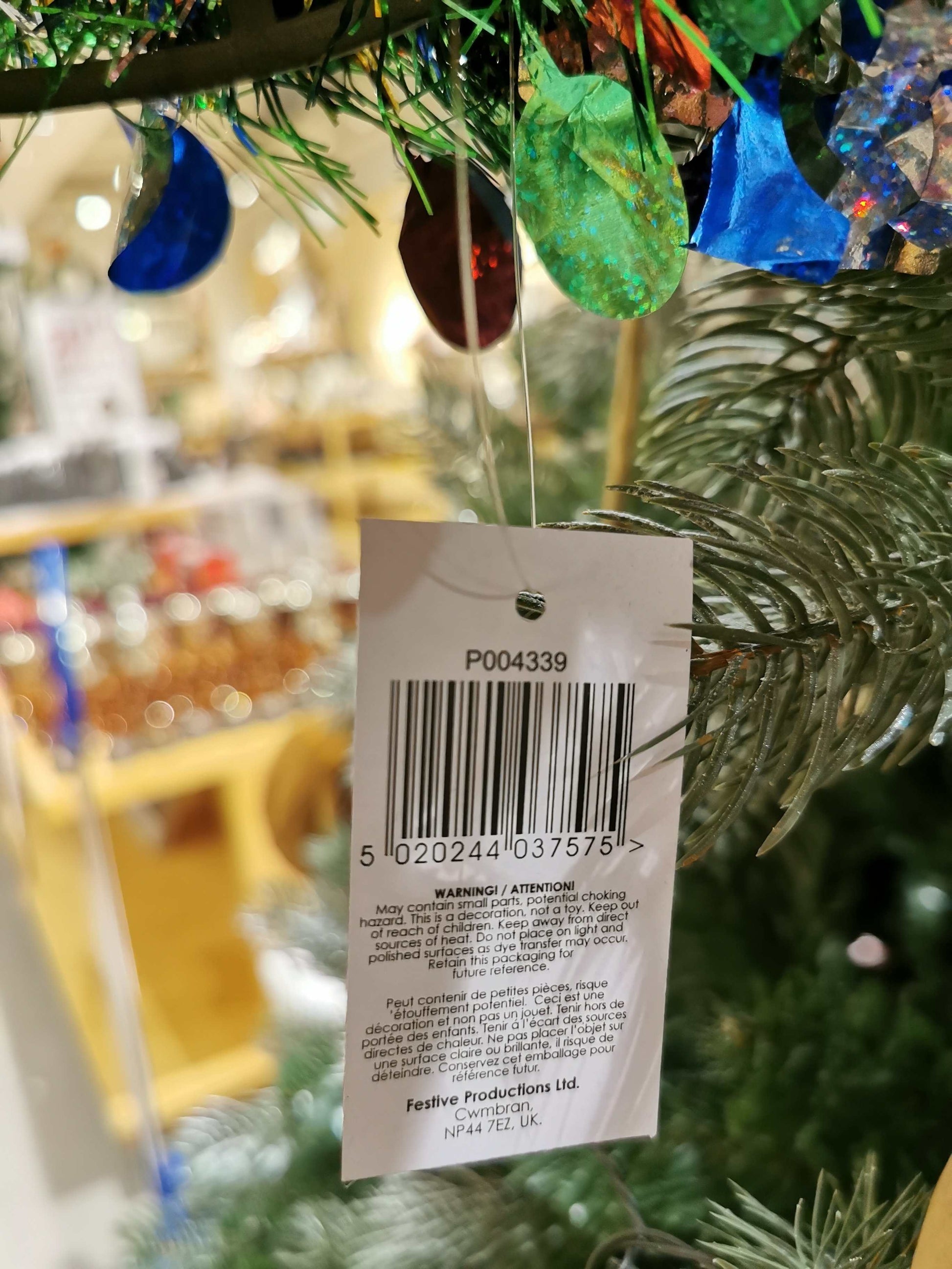 Grön / Flerfärgad Glittergran - Dekoration - The Christmas Store - Sverige