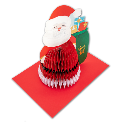 Julkort Tomte Pompom Pop-up 21cm